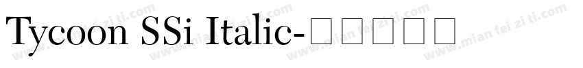 Tycoon SSi Italic字体转换